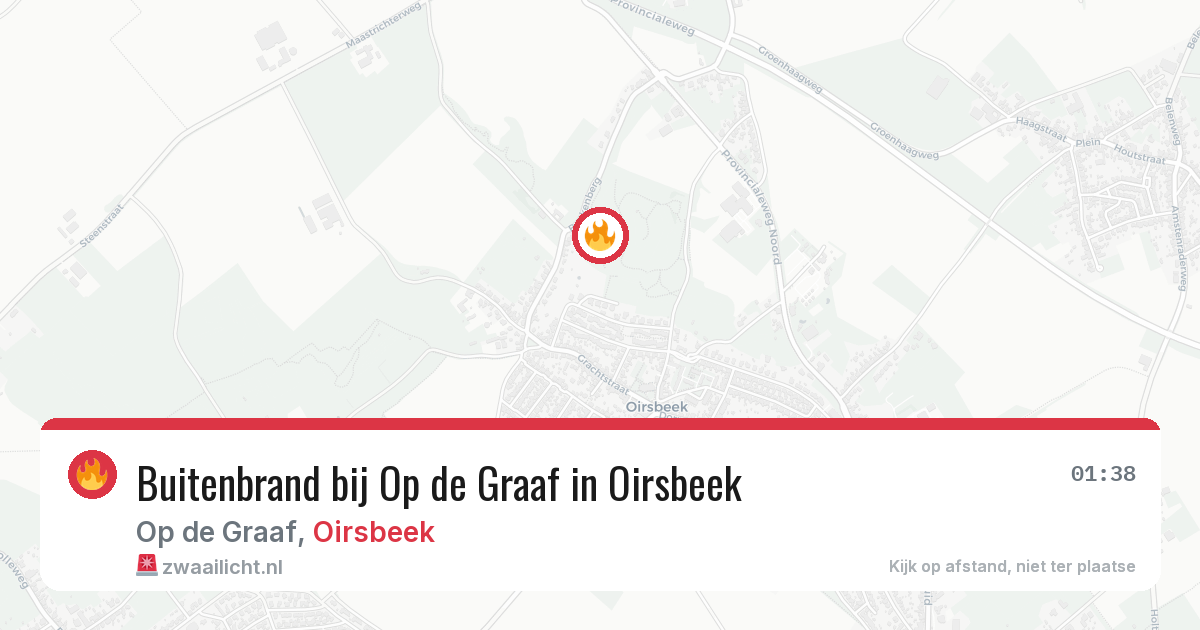 Buitenbrand bij Op de Graaf in Oirsbeek — 12 aug 2026