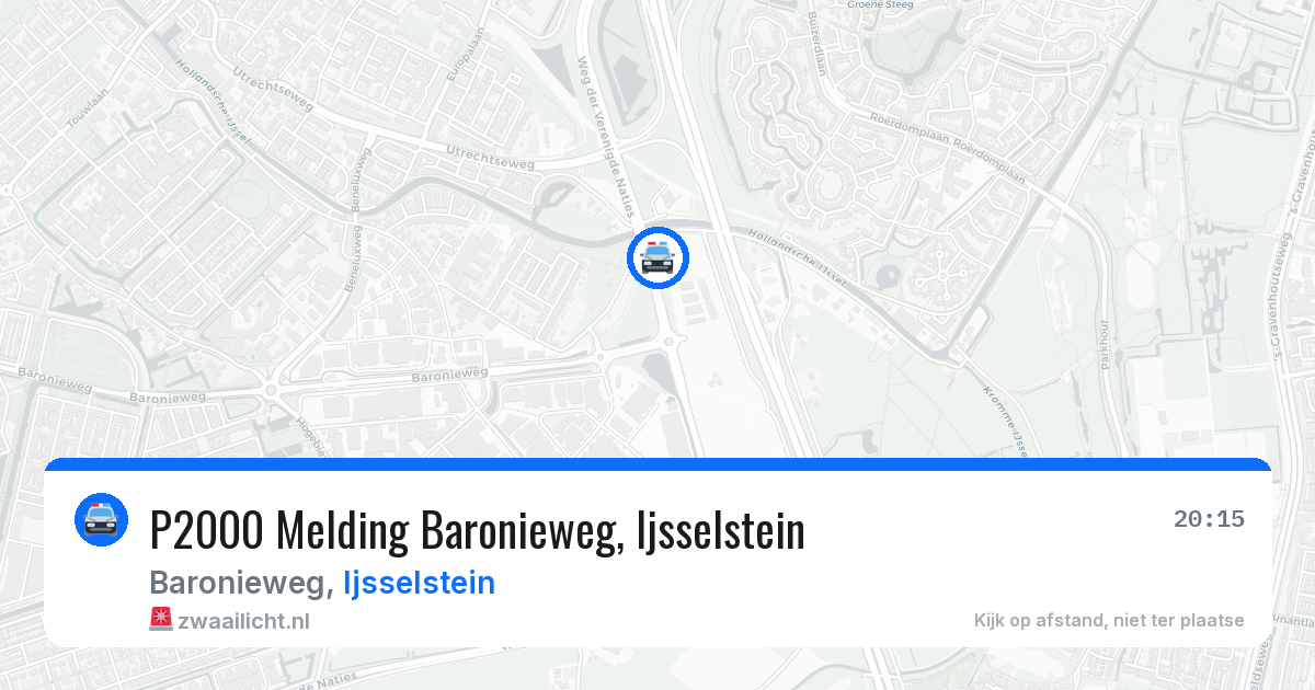P2000 Melding Baronieweg, Ijsselstein — 15 jun 2026