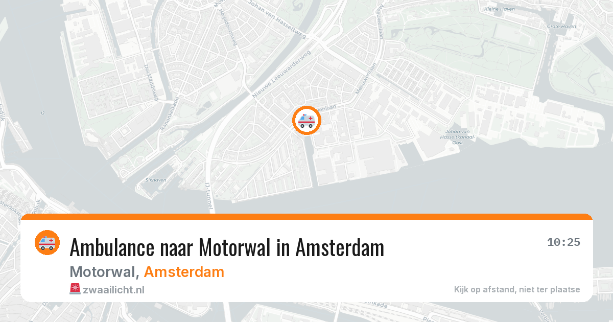 Ambulance naar Motorwal in Amsterdam — 10 jun 2026