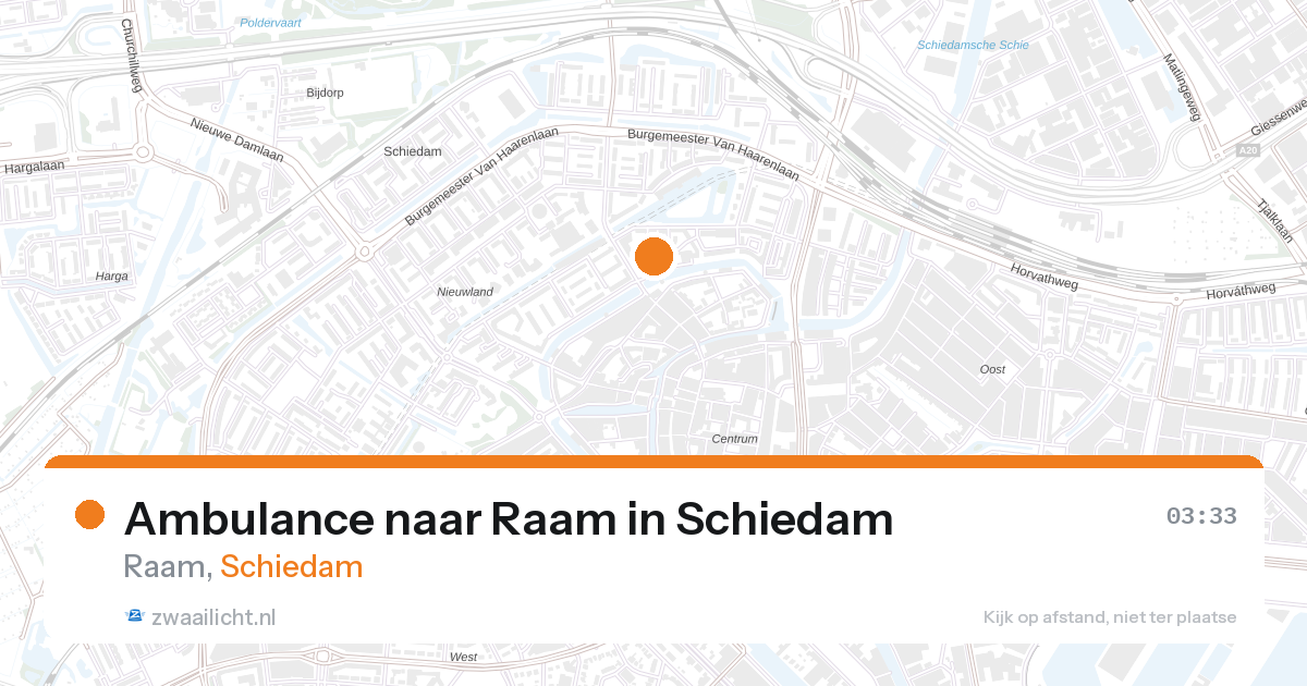 Ambulance naar Raam in Schiedam — 27 aug 2026