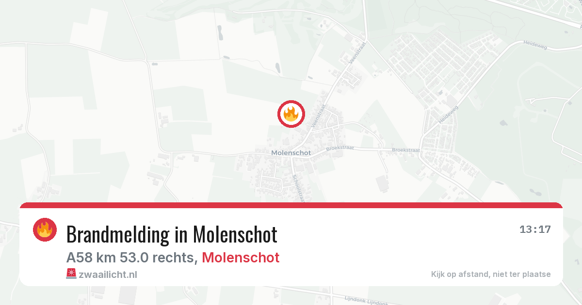 Brandmelding in Molenschot — 12 mrt 2026