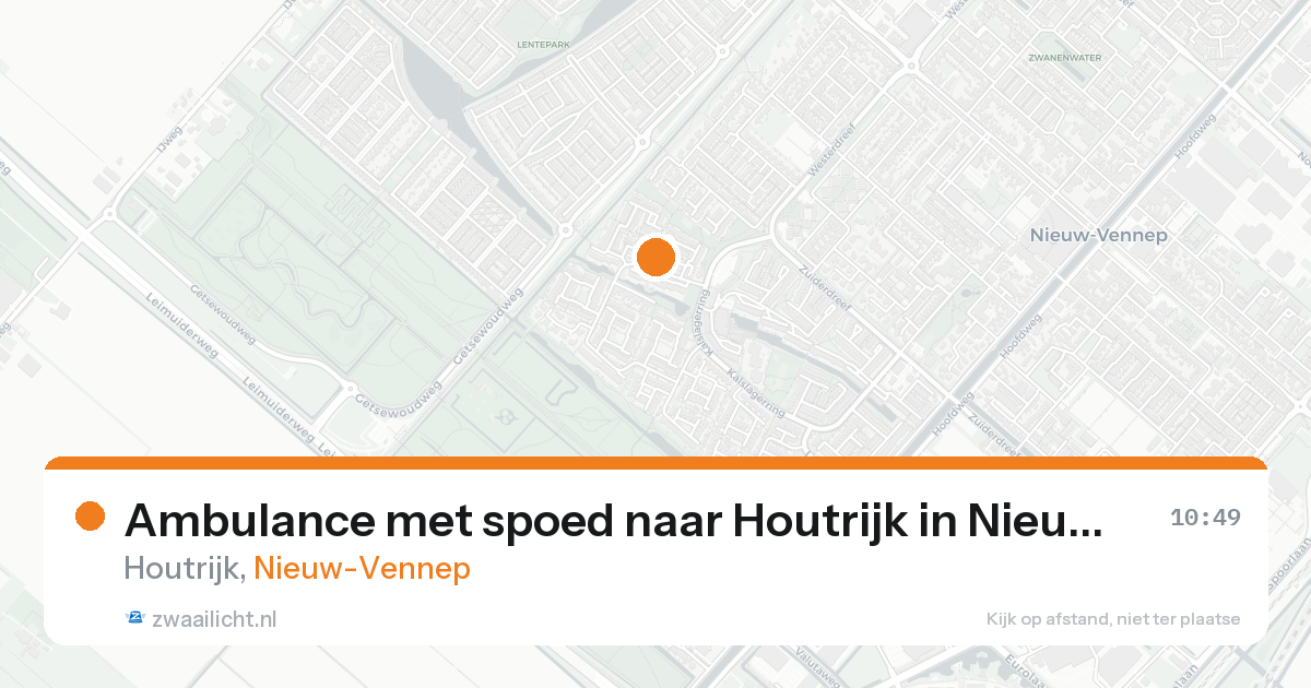 Ambulance met spoed naar Houtrijk in Nieuw-Vennep — 22 aug 2026