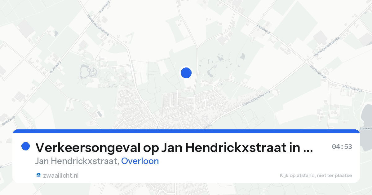 Verkeersongeval op Jan Hendrickxstraat in Overloon — 18 aug 2026