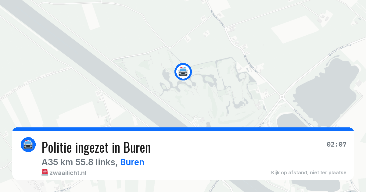 Politie ingezet in Buren — 5 jul 2026 | 🚨 Zwaailicht.nl