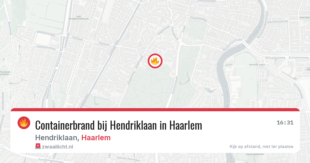 Containerbrand bij Hendriklaan in Haarlem — 4 jun 2026