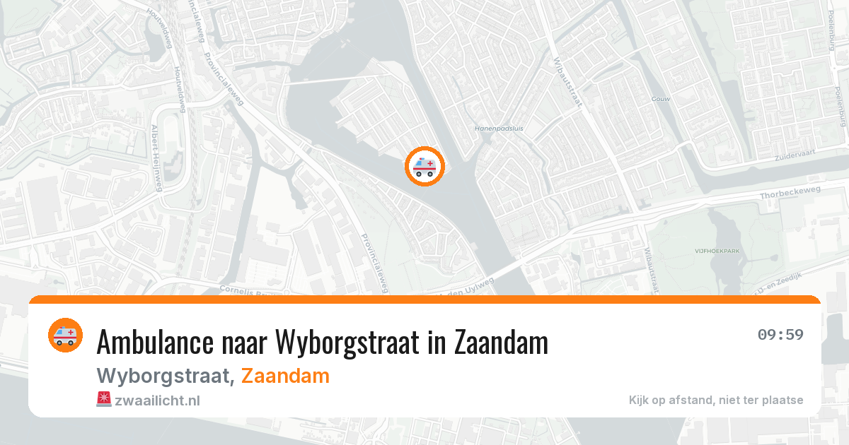 Ambulance naar Wyborgstraat in Zaandam — 14 aug 2026