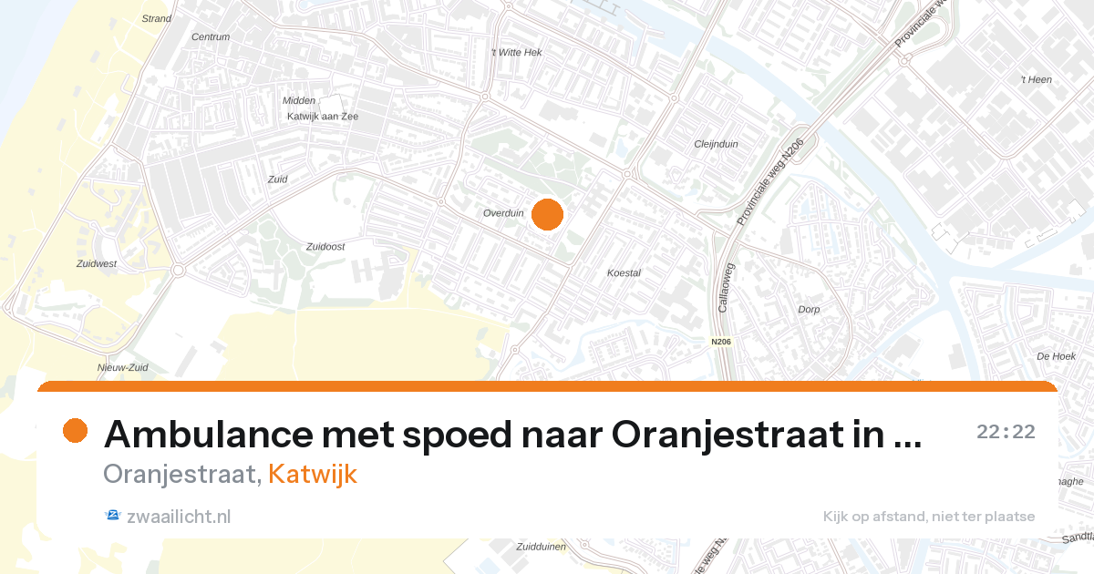 Ambulance met spoed naar Oranjestraat in Katwijk — 9 jul 2026