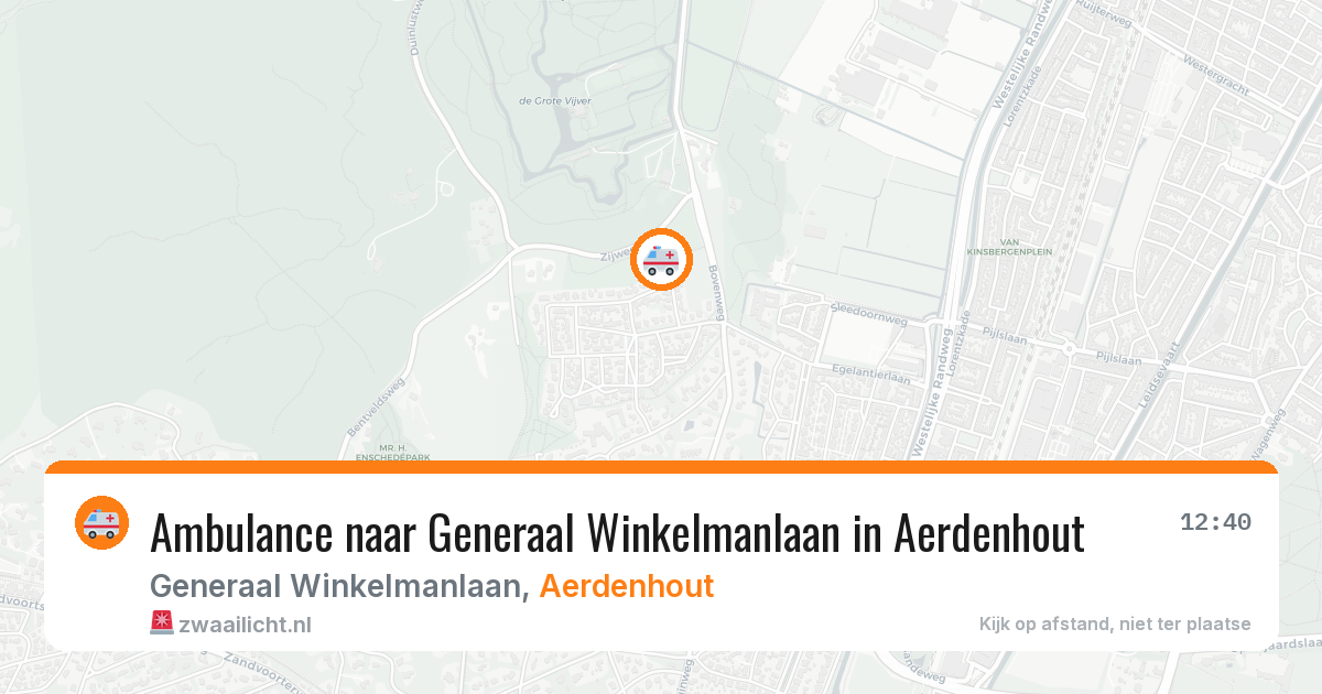 Ambulance naar Generaal Winkelmanlaan in Aerdenhout — 8 feb 2026