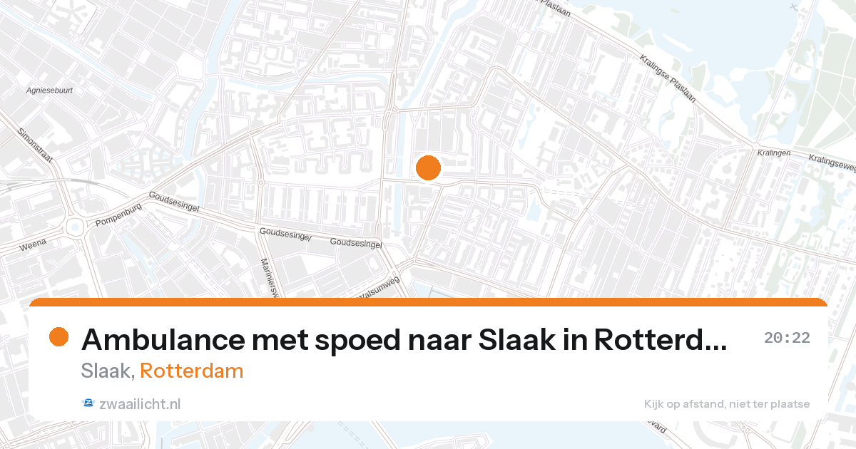 Ambulance met spoed naar Slaak in Rotterdam — 26 aug 2026