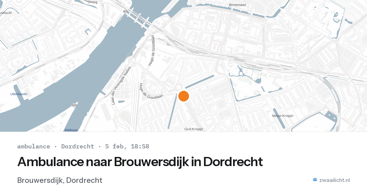 Ambulance naar Brouwersdijk in Dordrecht — 5 feb 2026