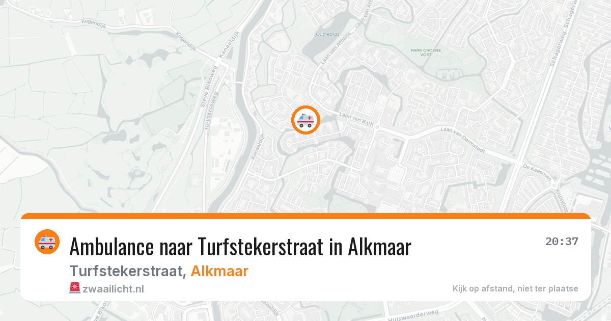 Ambulance naar Turfstekerstraat in Alkmaar — 22 mrt 2026