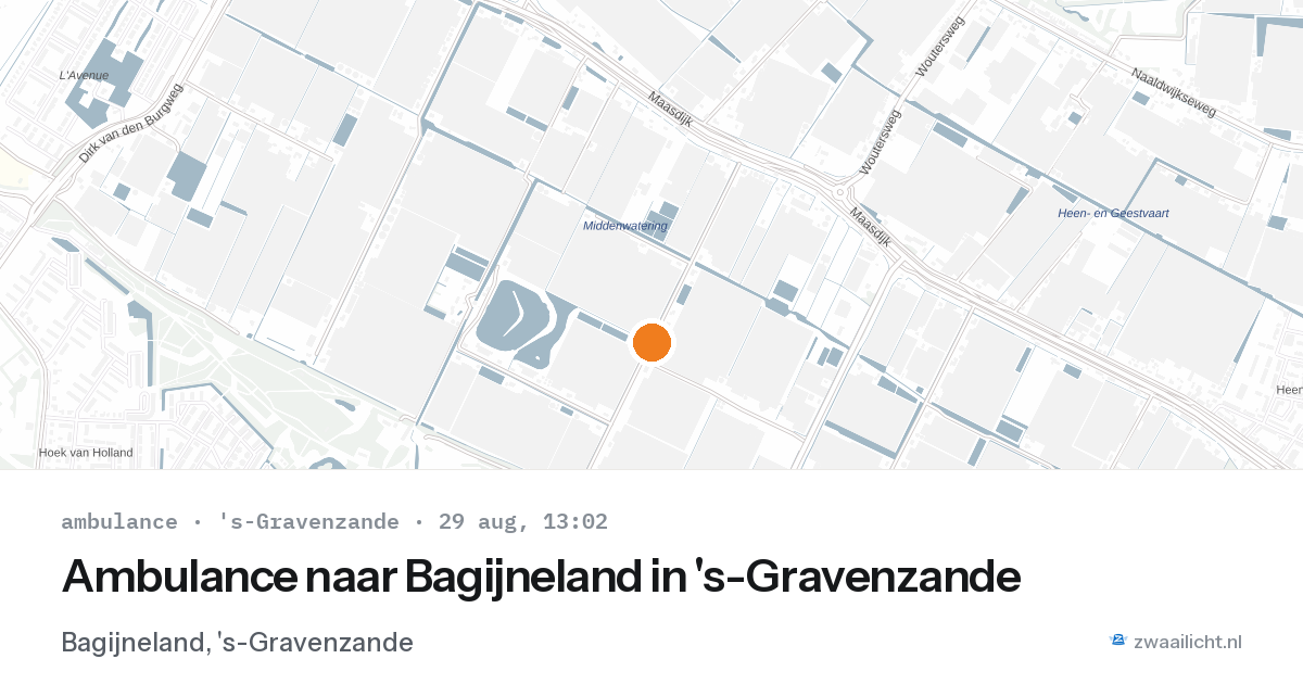 Ambulance naar Bagijneland in 's-Gravenzande — 29 aug 2026