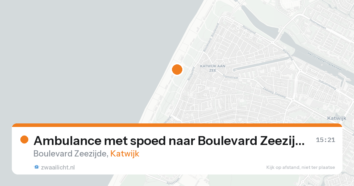 Ambulance met spoed naar Boulevard Zeezijde in Katwijk — 23 aug 2026