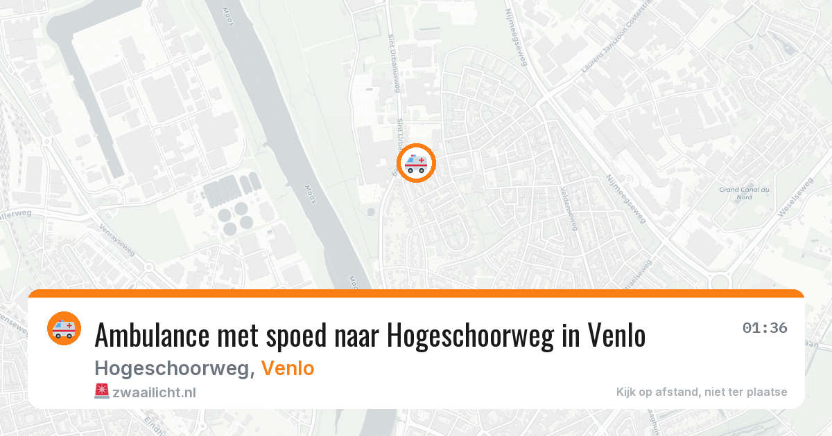 Ambulance met spoed naar Hogeschoorweg in Venlo — 23 mei 2026