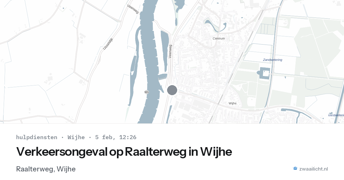 Verkeersongeval op Raalterweg in Wijhe — 5 feb 2026