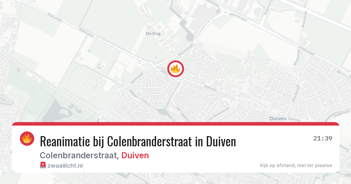 Reanimatie bij Colenbranderstraat in Duiven — 20 apr 2026