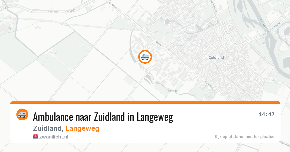 Ambulance naar Zuidland in Langeweg — 13 jul 2026