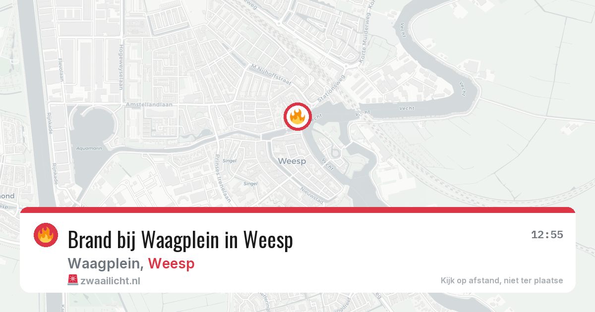 Brand bij Waagplein in Weesp — 25 apr 2026