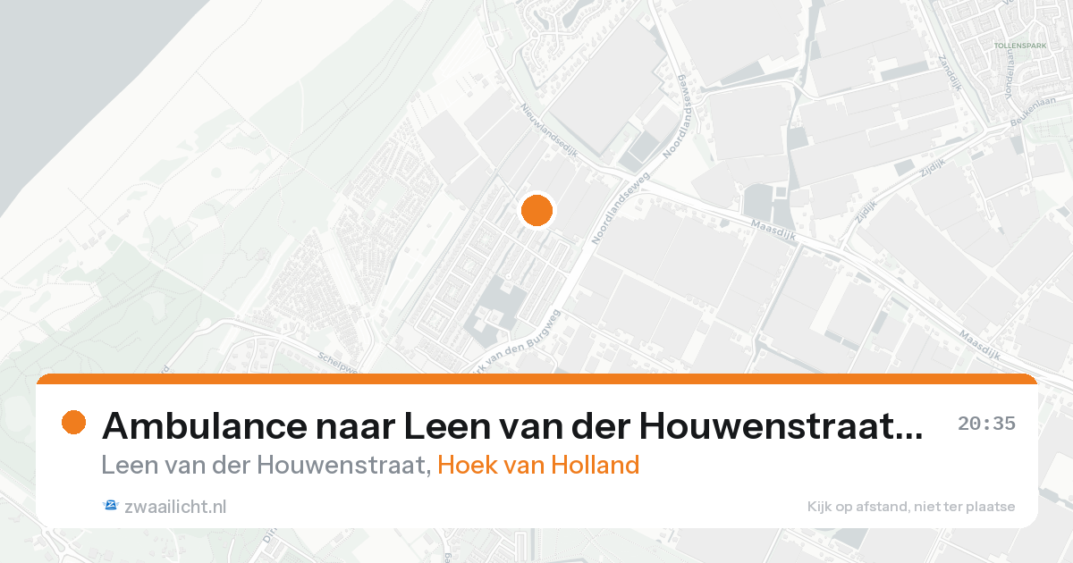Ambulance naar Leen van der Houwenstraat in Hoek van Holland — 15 aug 2026