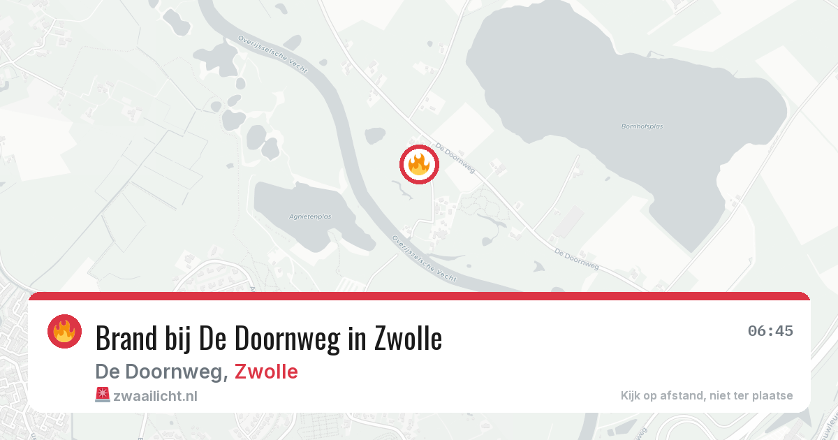 Brand bij De Doornweg in Zwolle — 20 jun 2026