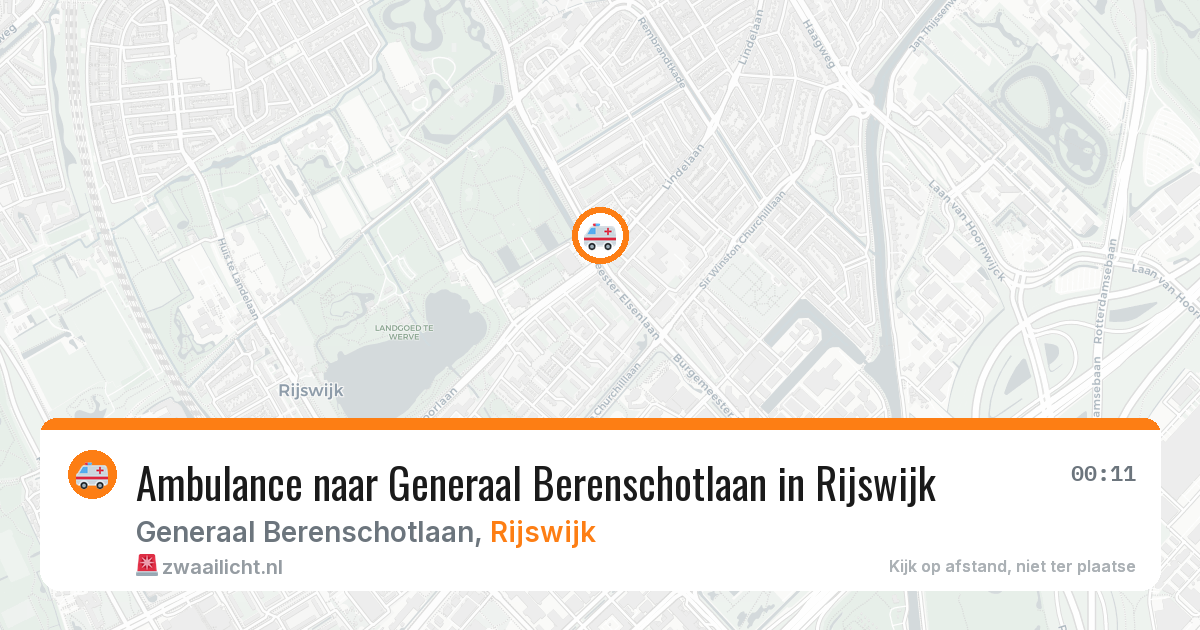 Ambulance naar Generaal Berenschotlaan in Rijswijk — 27 apr 2026