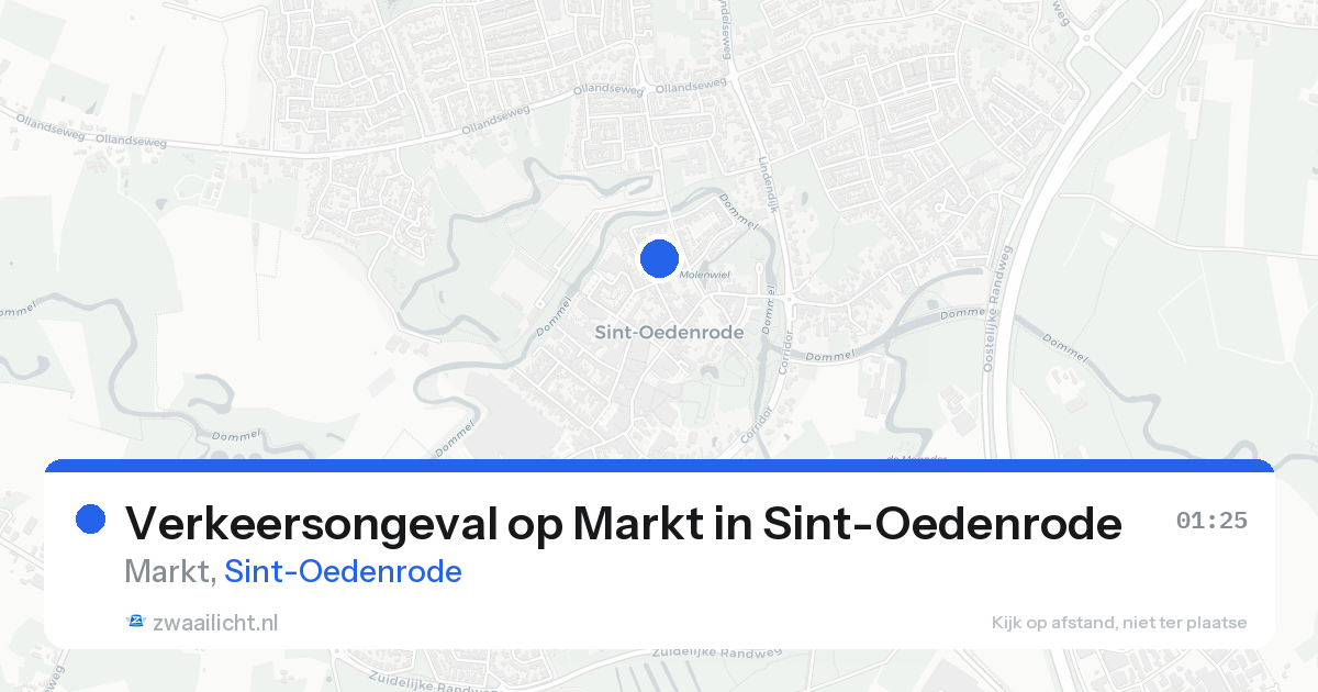 Verkeersongeval op Markt in Sint-Oedenrode — 22 aug 2026