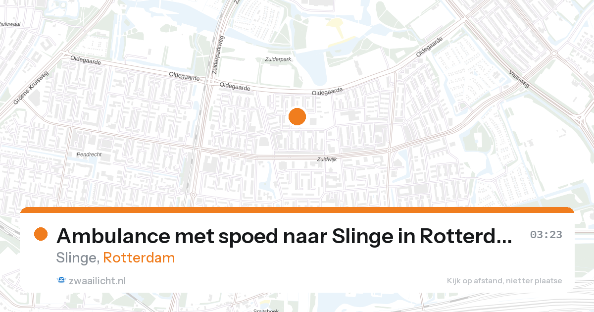 Ambulance met spoed naar Slinge in Rotterdam — 27 aug 2026