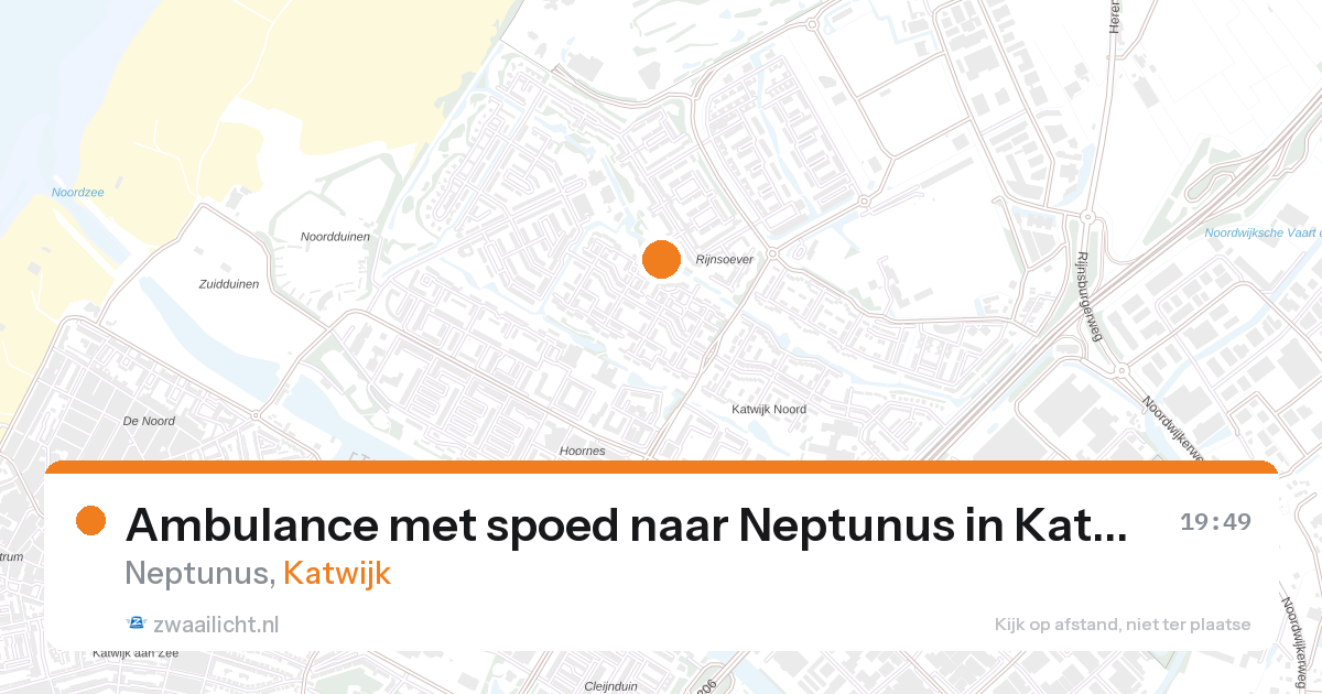 Ambulance met spoed naar Neptunus in Katwijk — 11 mei 2026