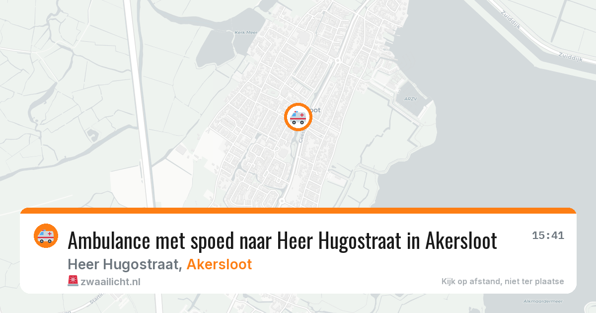 Ambulance met spoed naar Heer Hugostraat in Akersloot — 31 jul 2026