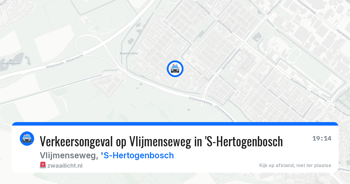 Verkeersongeval op Vlijmenseweg in 'S-Hertogenbosch — 1 jul 2026