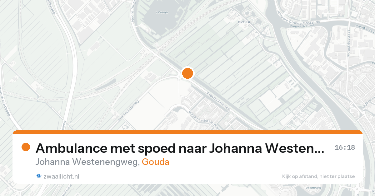Ambulance met spoed naar Johanna Westenengweg in Gouda — 11 mei 2026
