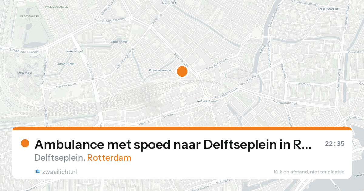 Ambulance met spoed naar Delftseplein in Rotterdam — 12 jul 2026