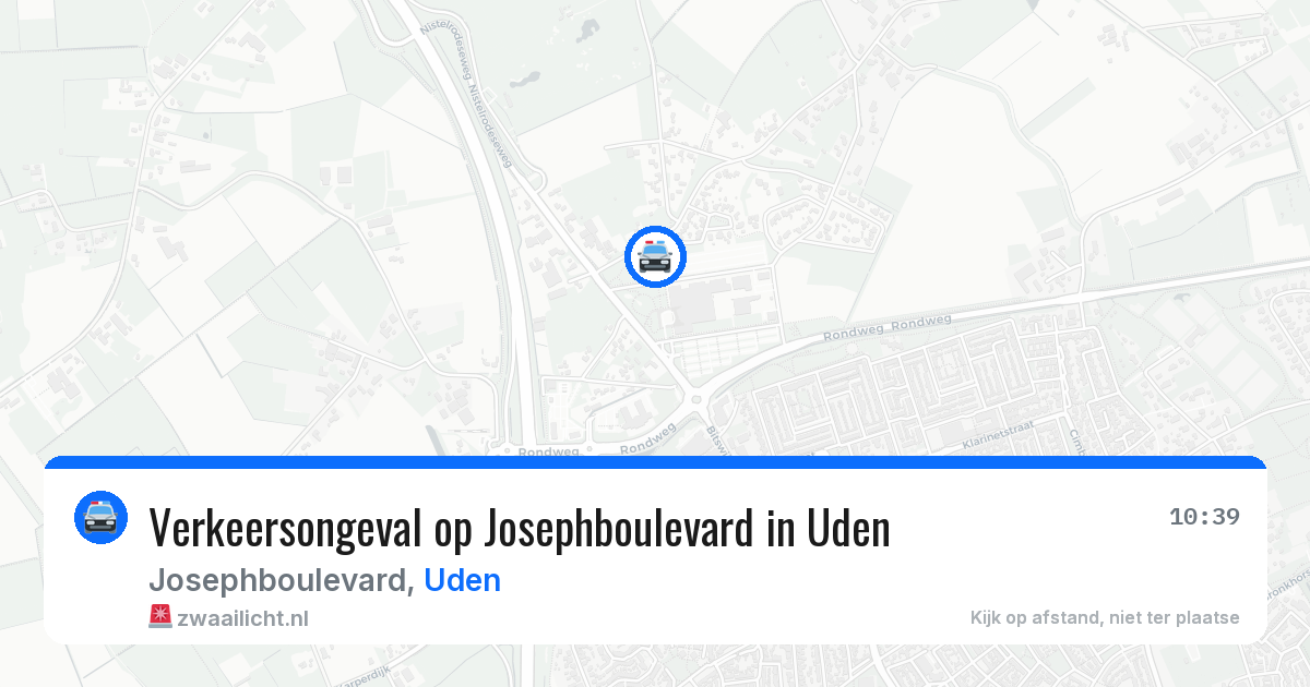 Verkeersongeval op Josephboulevard in Uden — 20 mrt 2026