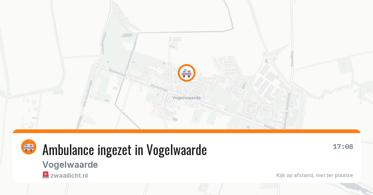 Ambulance ingezet in Vogelwaarde — 22 mei 2026