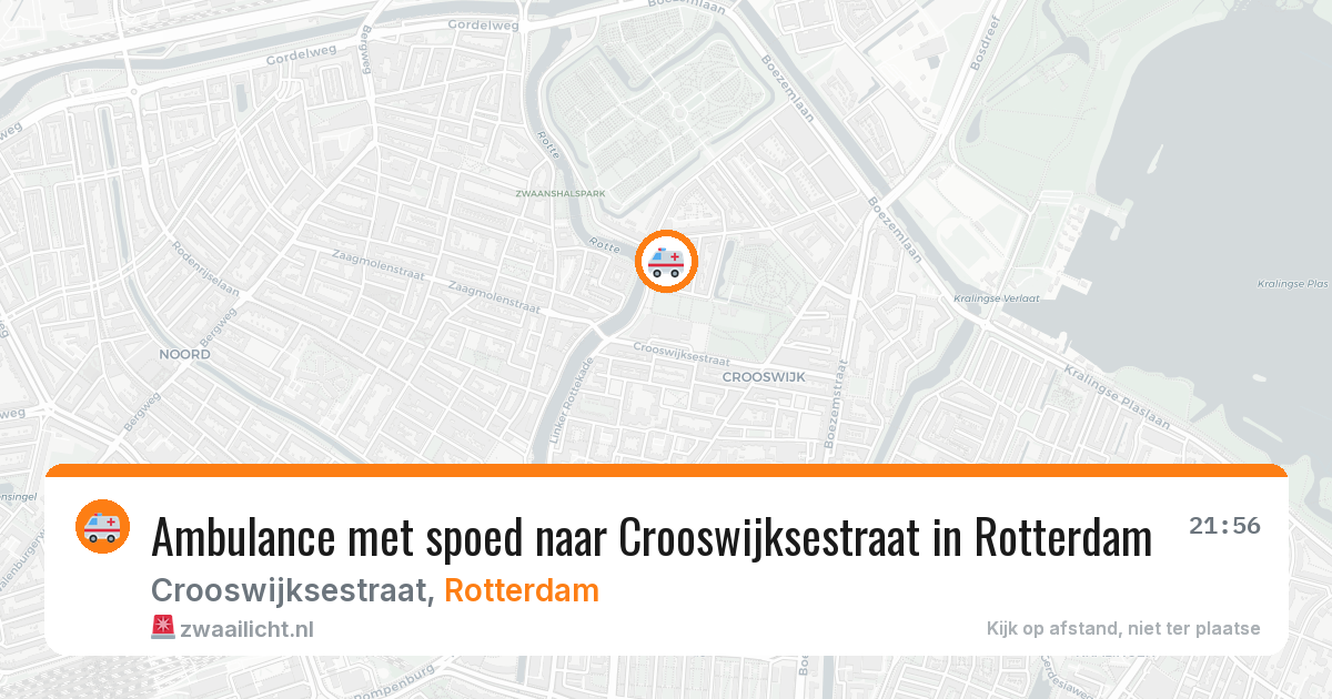 Ambulance met spoed naar Crooswijksestraat in Rotterdam — 29 mrt 2026