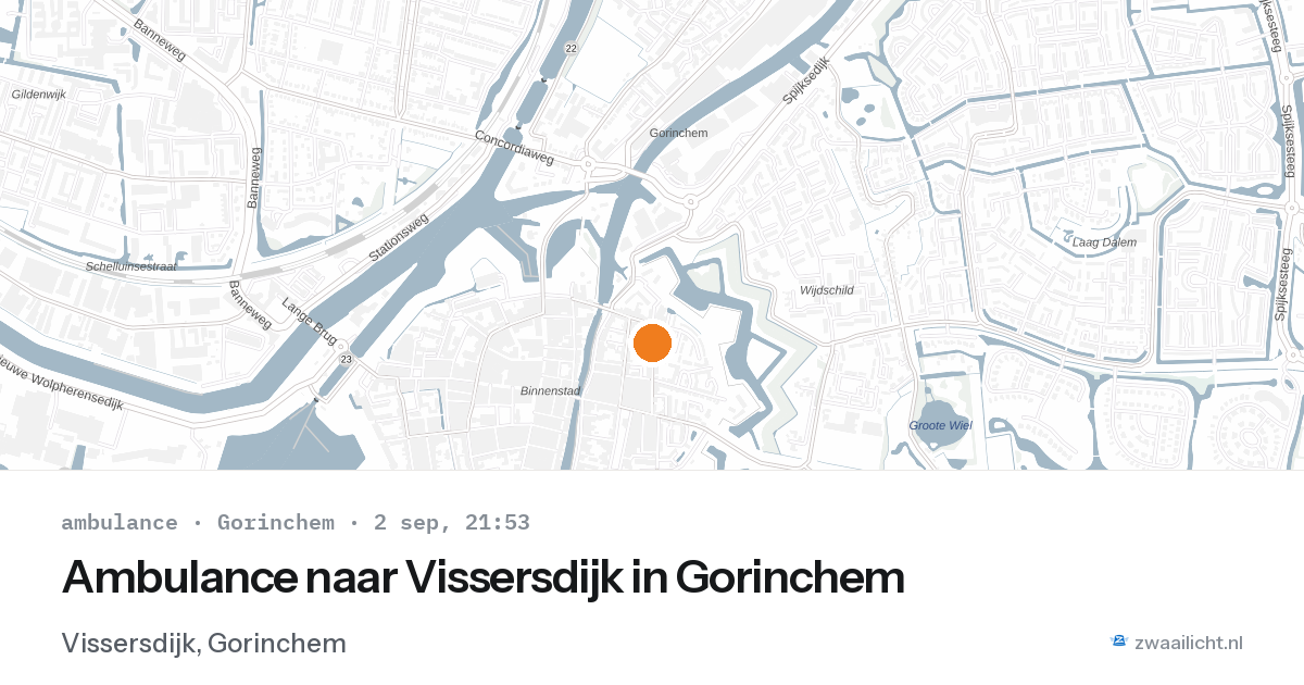 Ambulance naar Vissersdijk in Gorinchem — 2 sep 2026