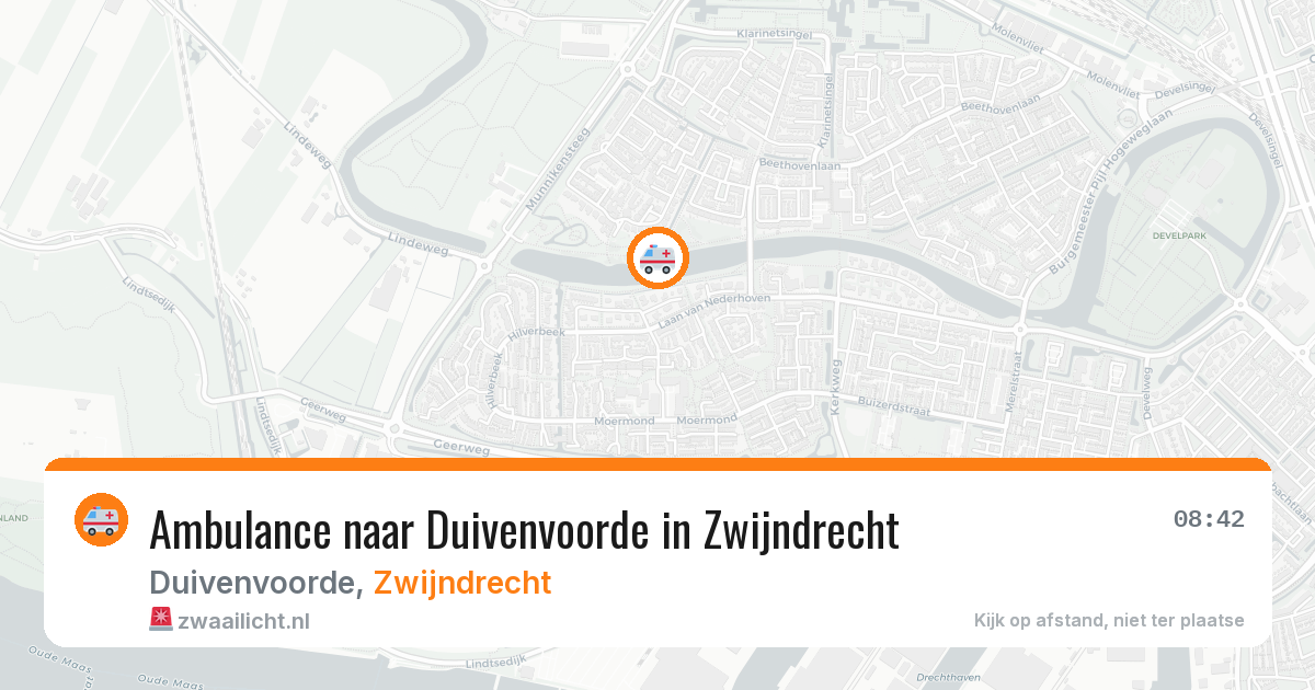 Ambulance naar Duivenvoorde in Zwijndrecht — 1 aug 2026