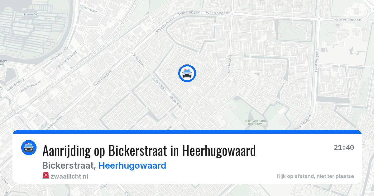 Aanrijding op Bickerstraat in Heerhugowaard — 13 jun 2026