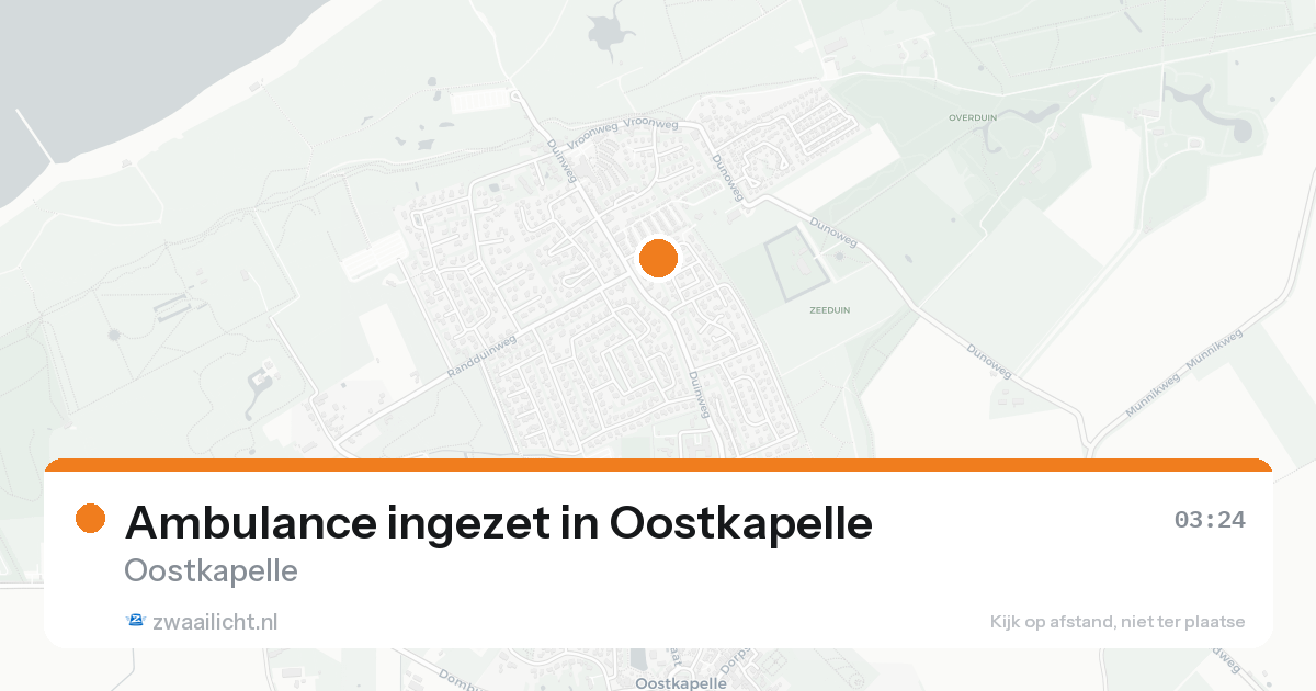 Ambulance ingezet in Oostkapelle — 14 aug 2026