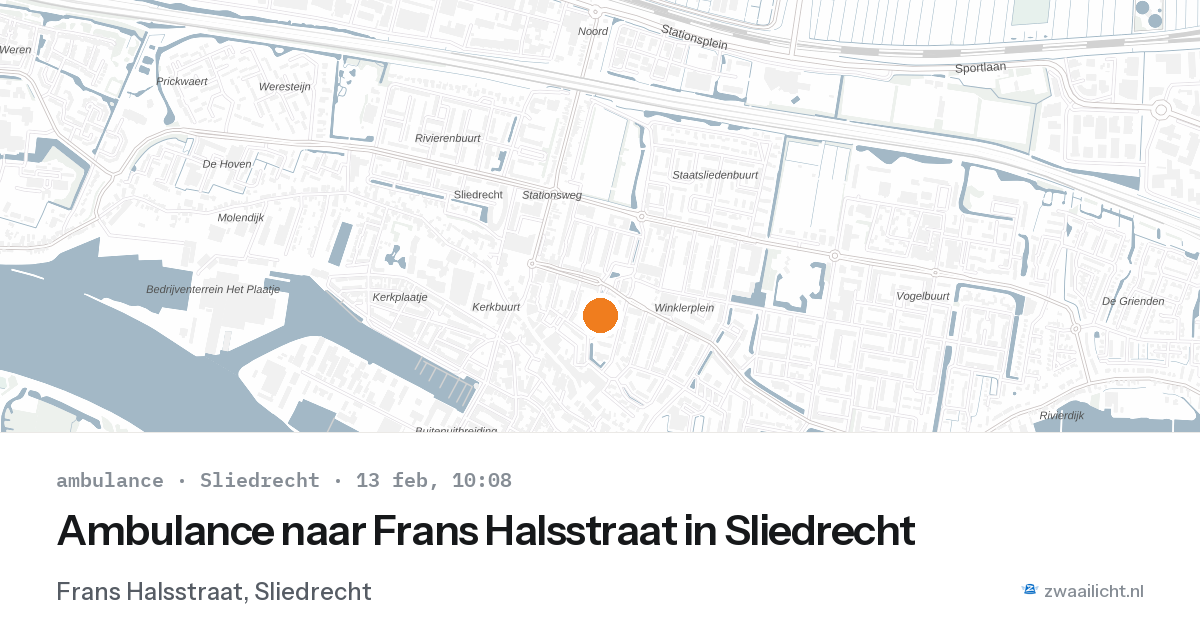 Ambulance naar Frans Halsstraat in Sliedrecht — 13 feb 2026