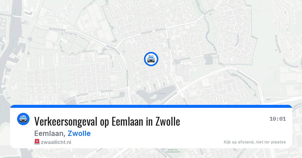 Verkeersongeval op Eemlaan in Zwolle — 13 jul 2026