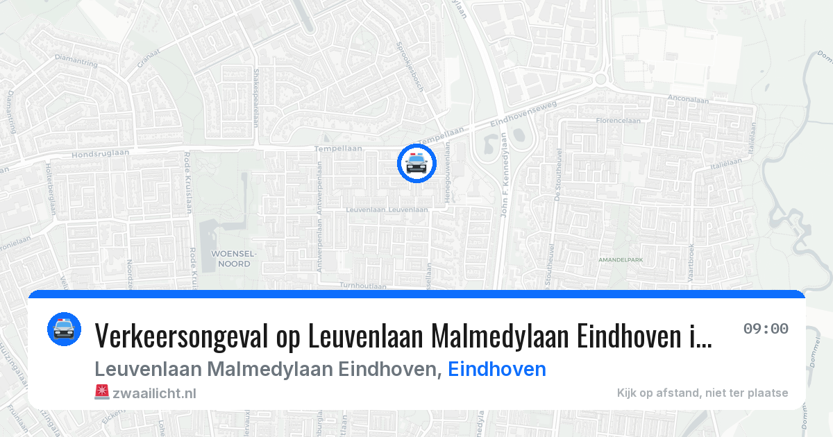 Verkeersongeval op Leuvenlaan Malmedylaan Eindhoven in Eindhoven — 28 mei 2026