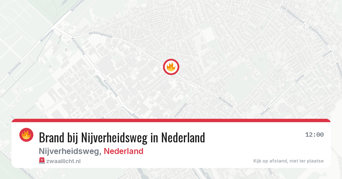 Brand bij Nijverheidsweg in Nederland — 21 mei 2026