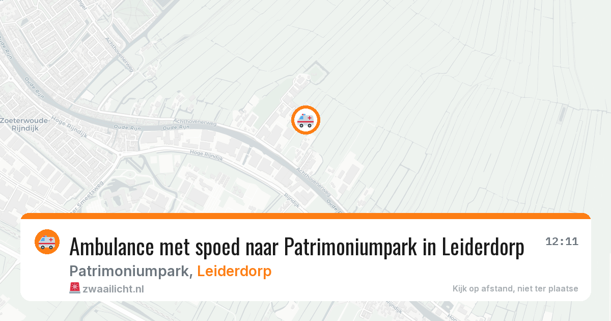 Ambulance met spoed naar Patrimoniumpark in Leiderdorp — 26 jan 2026