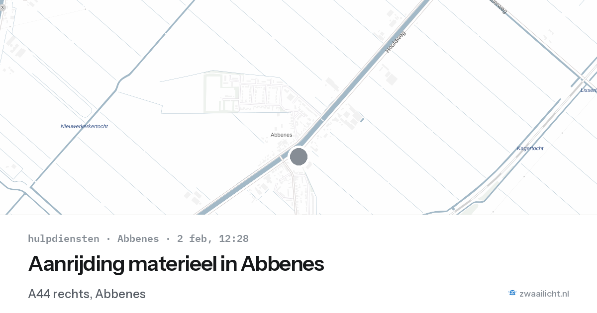 Aanrijding materieel in Abbenes — 2 feb 2026