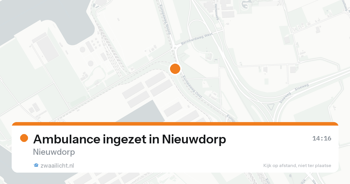 Ambulance ingezet in Nieuwdorp — 17 aug 2026