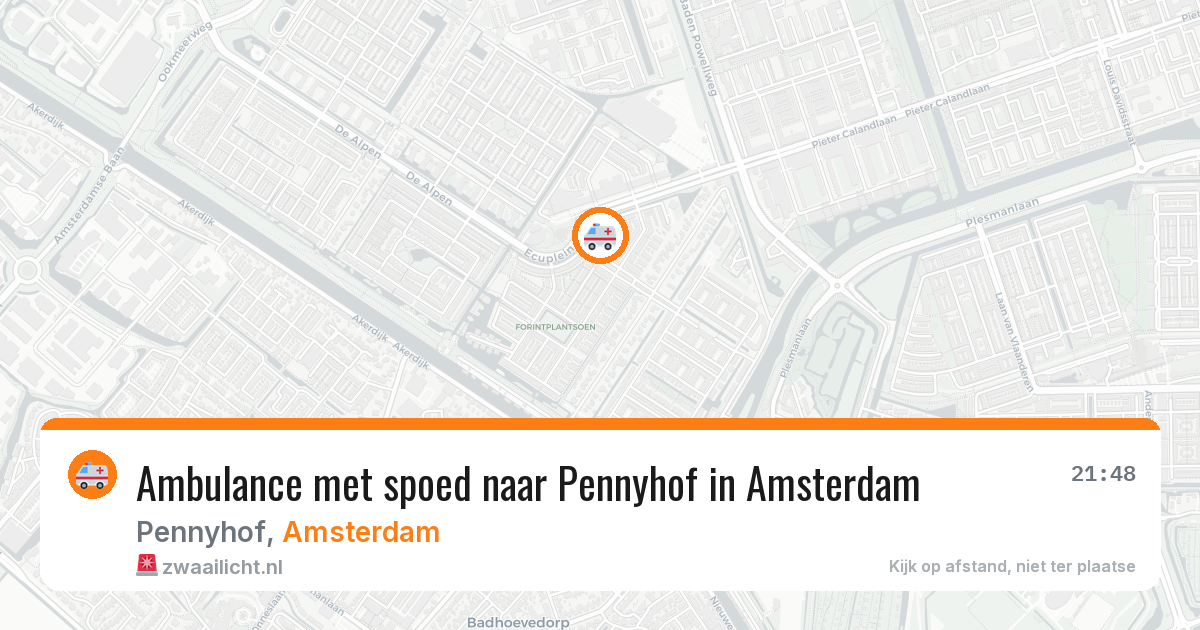 Ambulance met spoed naar Pennyhof in Amsterdam — 24 mrt 2026