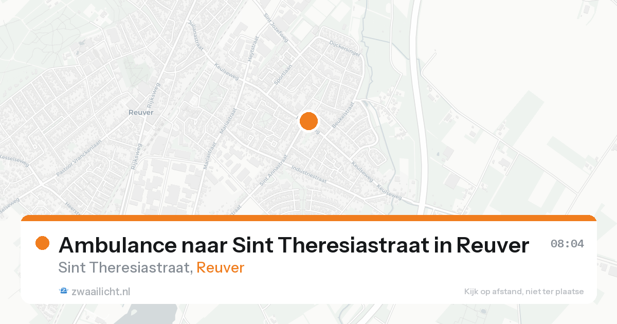 Ambulance naar Sint Theresiastraat in Reuver — 23 aug 2026