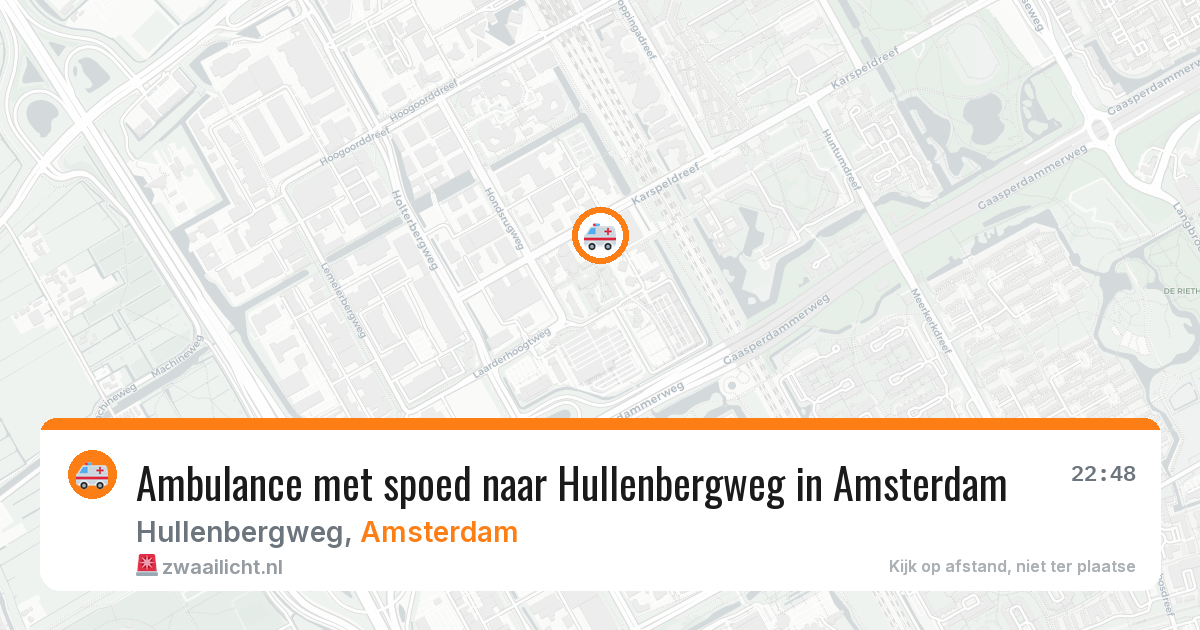 Ambulance met spoed naar Hullenbergweg in Amsterdam — 28 apr 2026