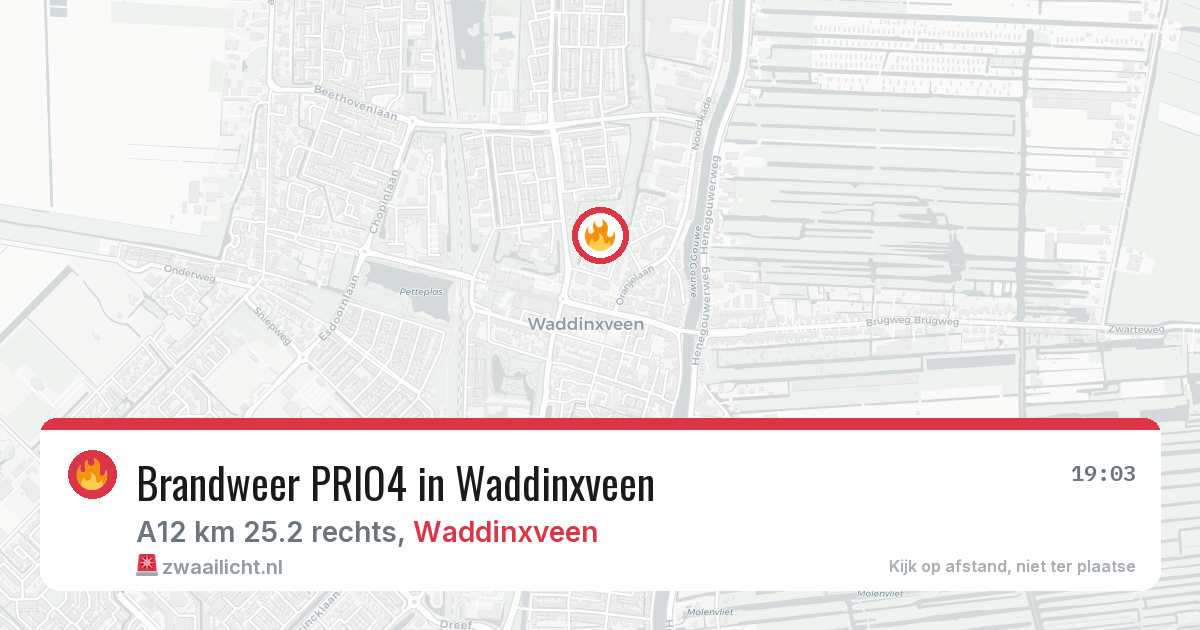 Brandweer PRIO4 in Waddinxveen — 4 apr 2026 | 🚨 Zwaailicht.nl